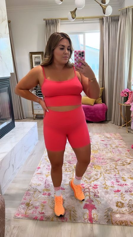 curvy matching set for workouts! wearing size 12 in the top and 10 in the biker shorts!

#LTKFind #LTKcurves #LTKSeasonal