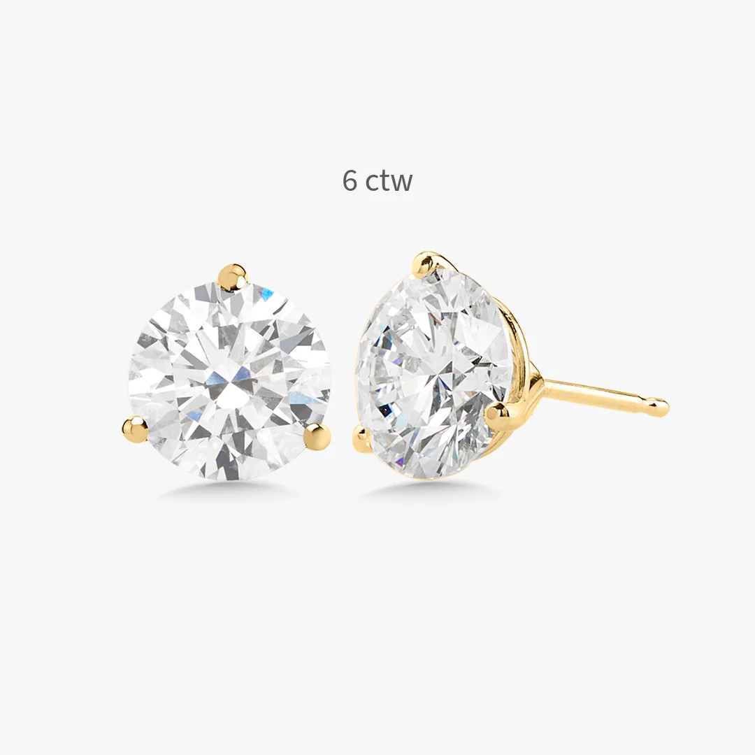 Lab Grown Round Brilliant Cut Diamond Studs | RW Fine Jewelry