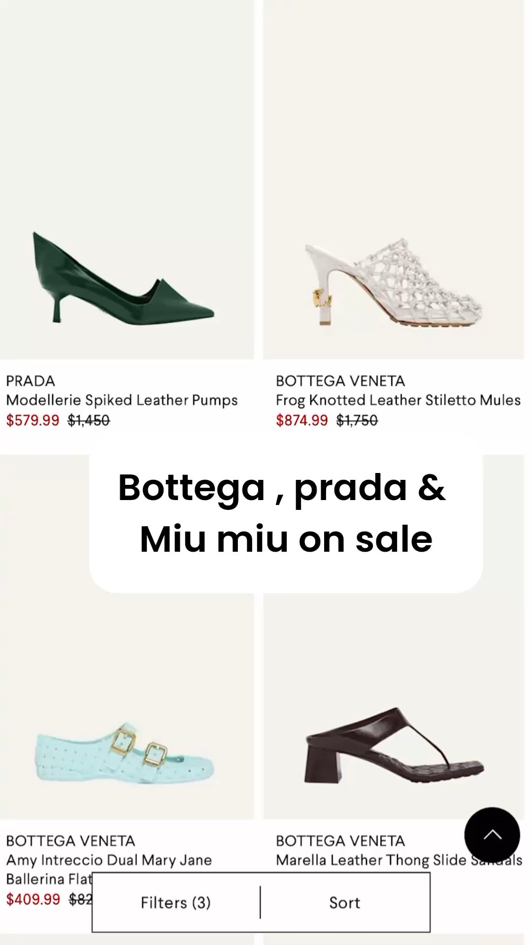 Designer shoe sale! Miu miu Prada and bottega veneta! 

#LTKSaleAlert #LTKU #LTKMothersDay