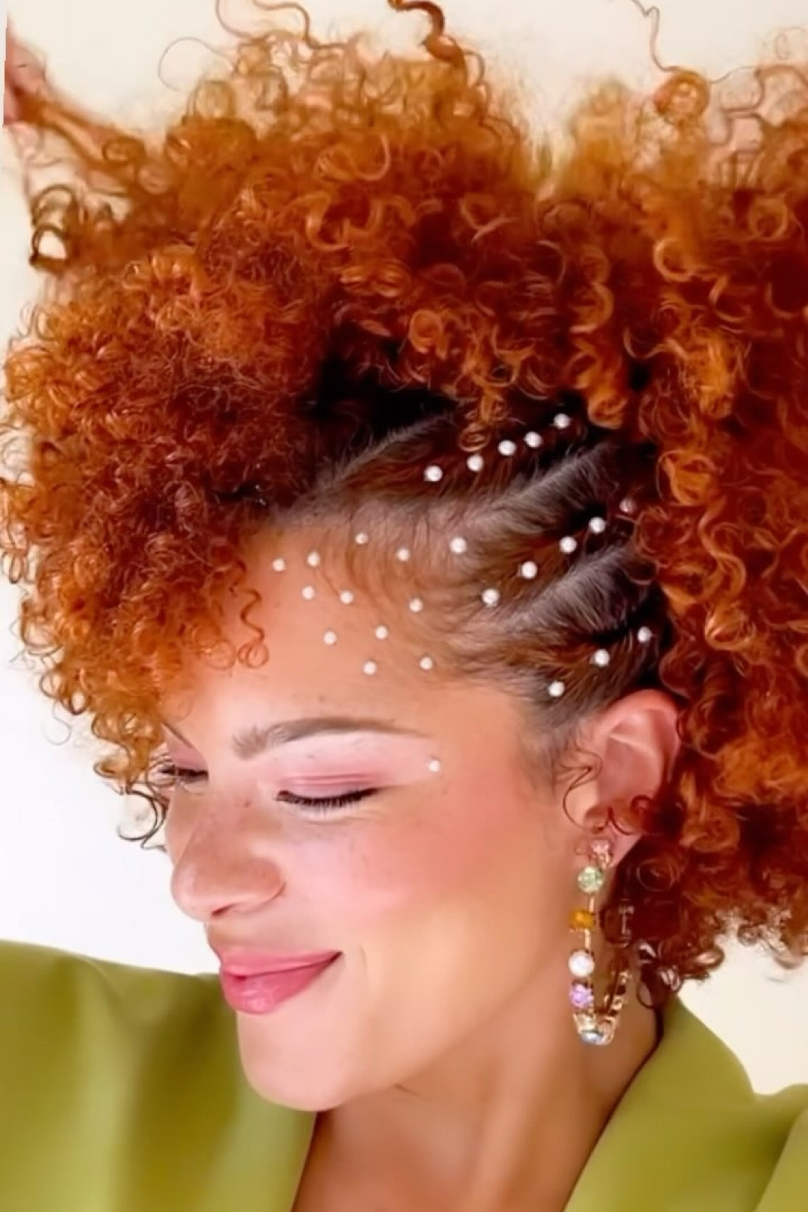 Twisted hairstyle with stick-on pearl accessories ✨ 

#LTKFindsUnder50 #LTKBeauty #LTKStyleTip