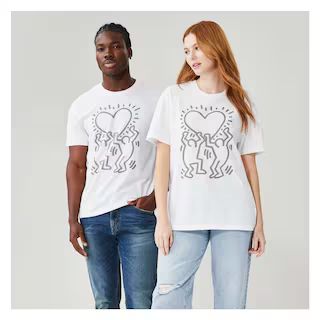 Gender-Free Adult Keith Haring Heart Pride T-Shirt | Joe Fresh