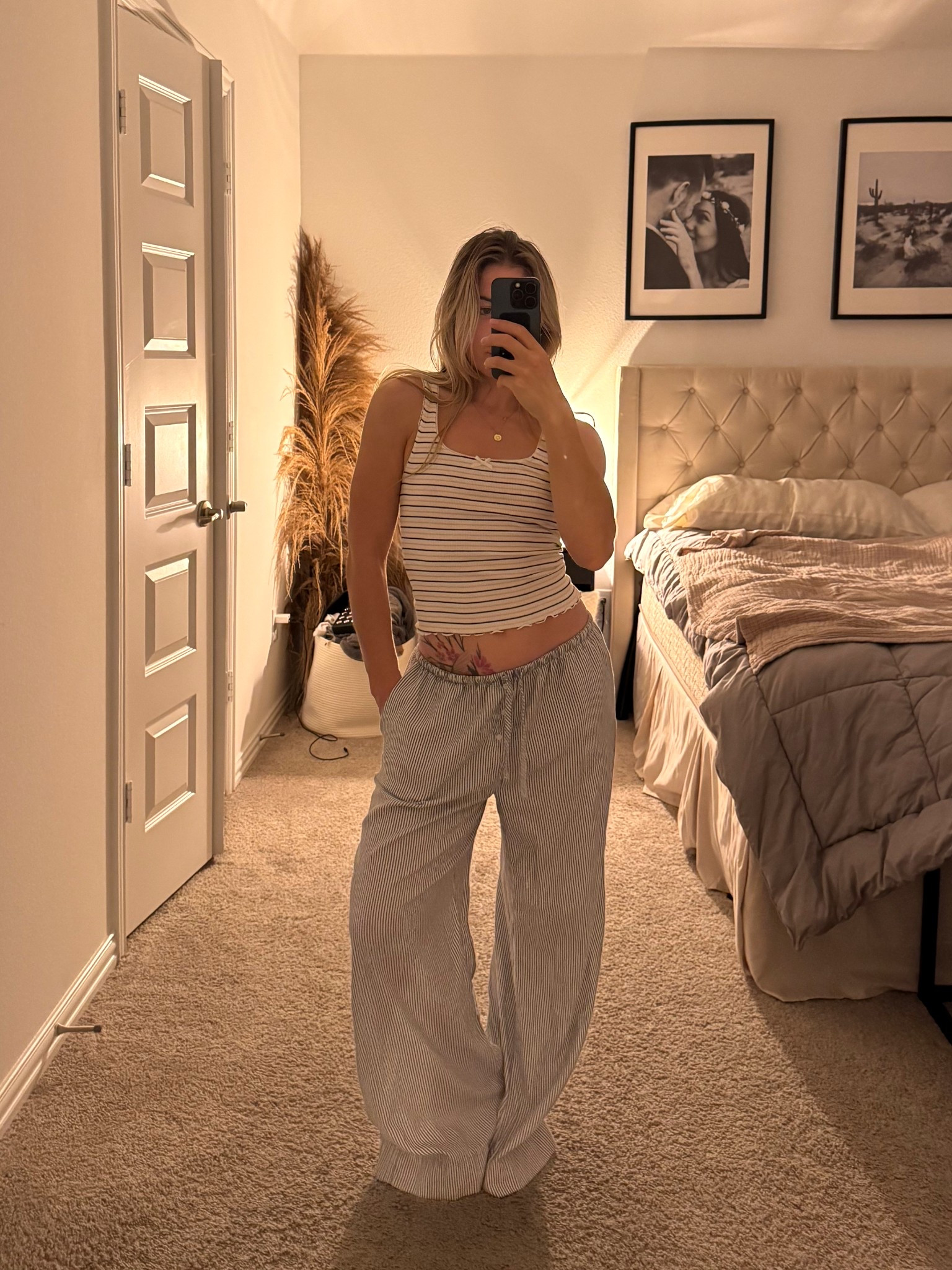 PJS 💞

Top: XXS (tagged exact in same style diff color) 
Bottoms: XS 


Pajamas, comfy, lounge, wide leg, pointelle top, lettuce edge tank, girlie, cozy, target, H&M 

#LTKPetite #LTKFindsUnder50 #LTKSaleAlert