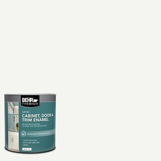 1 qt. White Satin Enamel Interior/Exterior Cabinet, Door & Trim Paint | The Home Depot