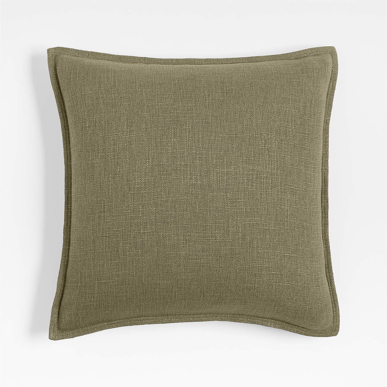 Ivory 20x20 Organic Laundered Linen Throw Pillow Cover + Reviews | Crate & Barrel | Crate & Barrel