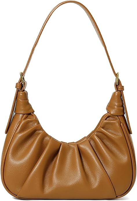 PS PETITE SIMONE Mini Purse Ruched Shoulder Bag for Women Chic Pouch Bag Vintage Handbag Mini Pur... | Amazon (US)