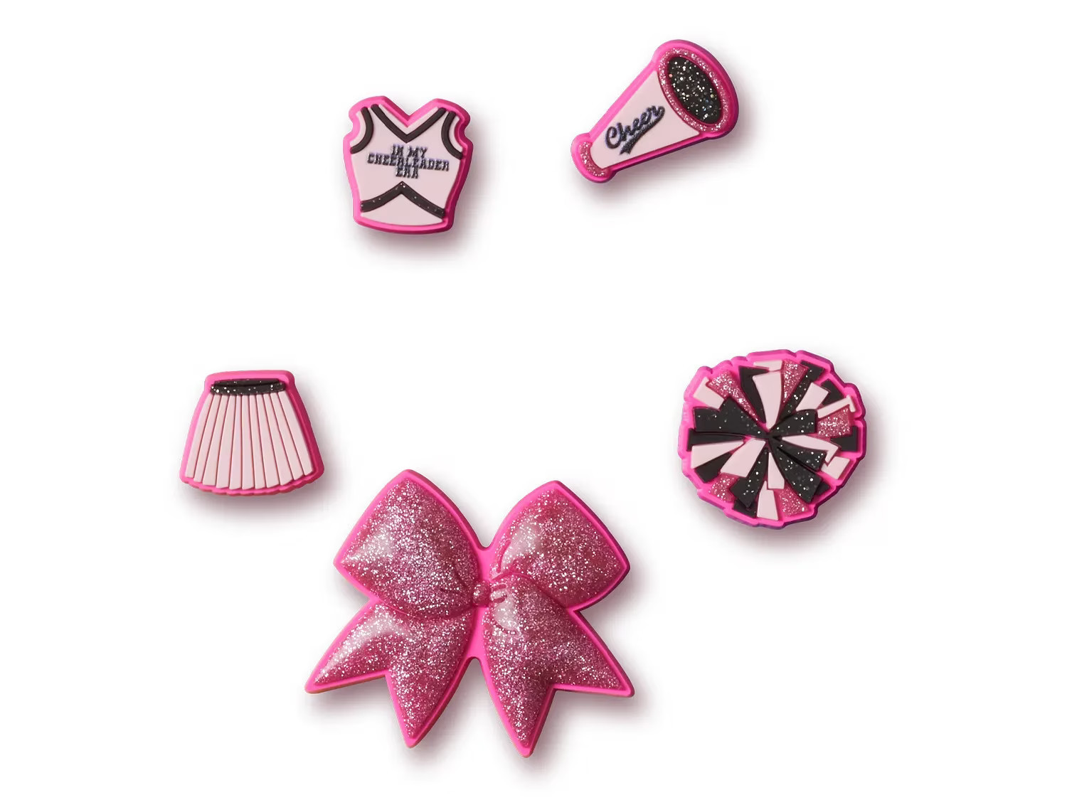 Crocs Cheerleading Jibbitz Set 5 Pack | Girl's | Pink | Size One Size | Small Accessories | DSW