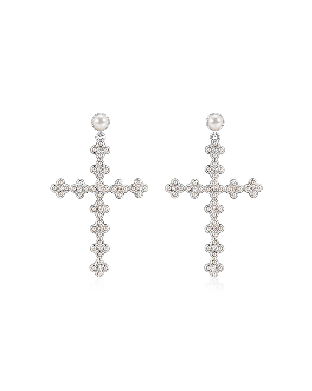 The Daisy Stud Cross Earrings | Luv Aj Inc.