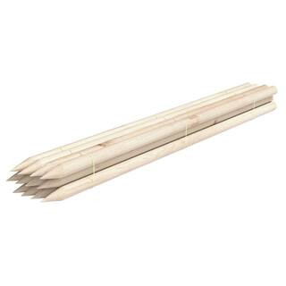 6 ft. Round Tree Stake Lodge-Pole (12-Pack) | The Home Depot