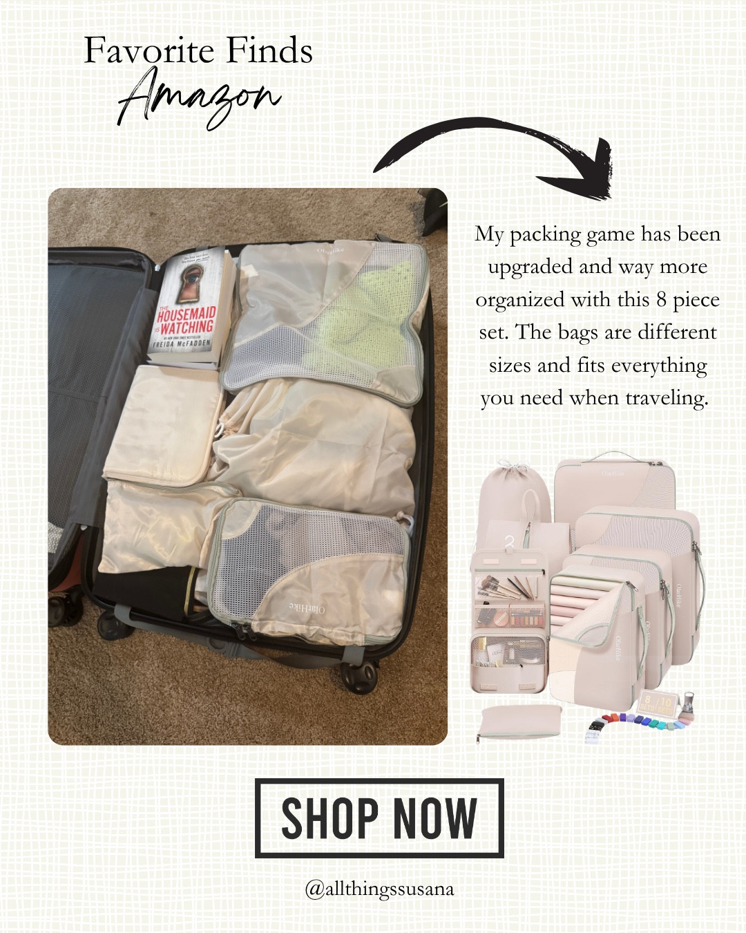 I use these to keep my suitcase organized when I travel! Love them!

#LTKmomlife #LTKTravel #LTKdayinmylife
