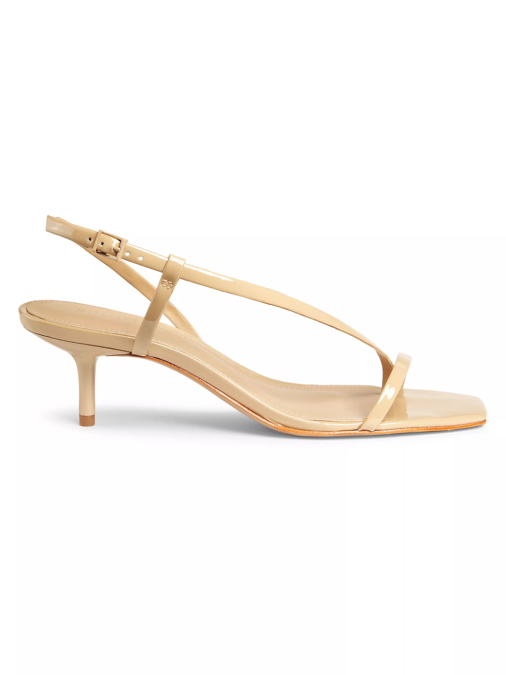 Heloise 63MM Patent Leather Slingback Sandals | Saks Fifth Avenue