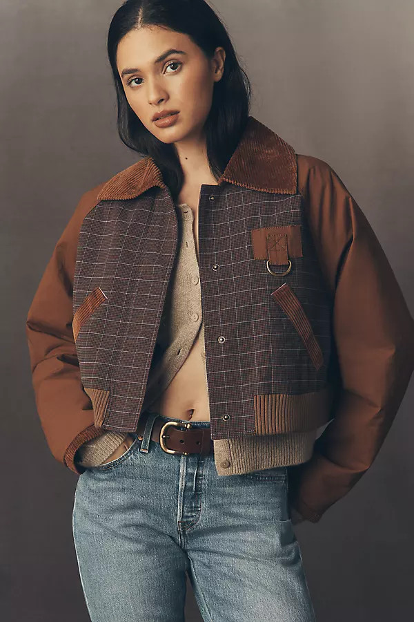 By Anthropologie Plaid Crop Utility Jacket | Anthropologie (US)