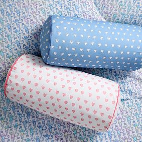 Roller Rabbit Hearts Bolster Pillow | Pottery Barn Teen