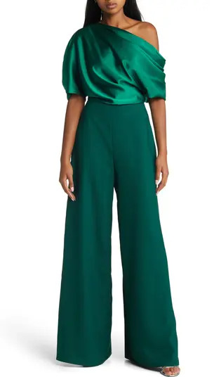 One Shoulder Wide Leg Jumpsuit | Nordstrom