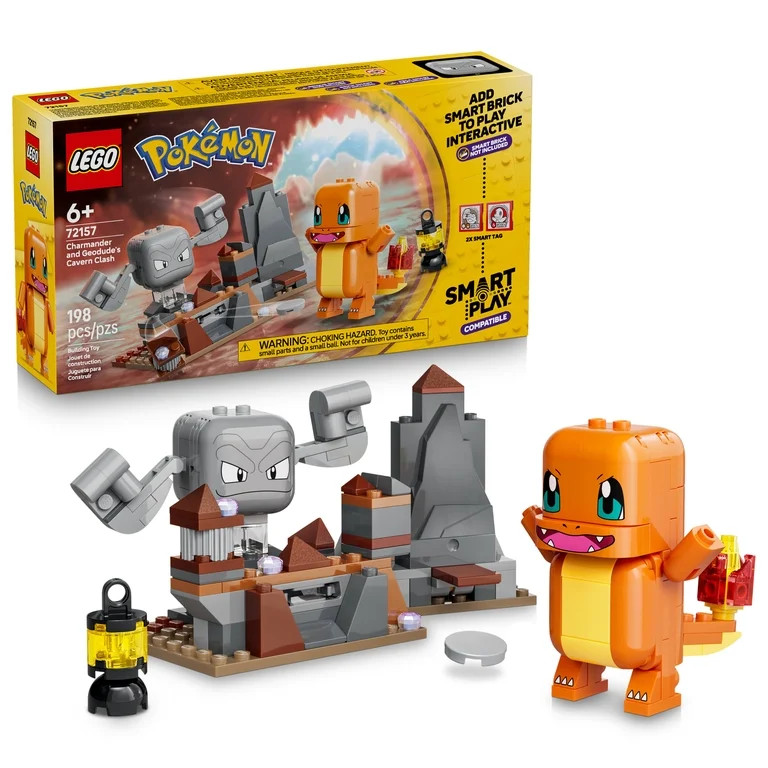 LEGO Pok\u00e9mon SMART Play: Charmander and Geodude's Cavern Clash - Compatible Set with 2 SMART... | Walmart (US)