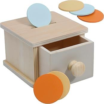 Montessori Mama Montessori Coin Box, Montessori Toys for 1 Year Old Toddler Coins, Baby Wooden Mo... | Amazon (US)