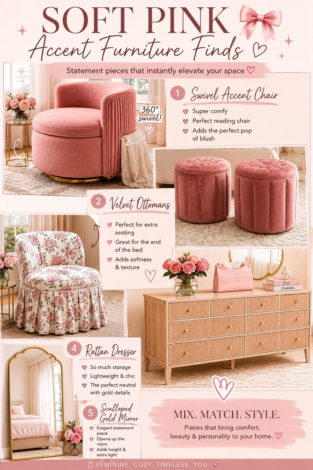 This bedroom feels like a soft little escape from real life 😭🌸

Warm blush tones, garden-inspired details, layered textures, and cozy lighting that make the whole room feel peaceful, feminine, and expensive without being too much.

Everything linked on my LTK 🤍

#LTKHome #BedroomInspo #FeminineDecor #CozyBedroom #StyledByCharmed

#LTKHome #LTKSaleAlert #LTKdayinmylife