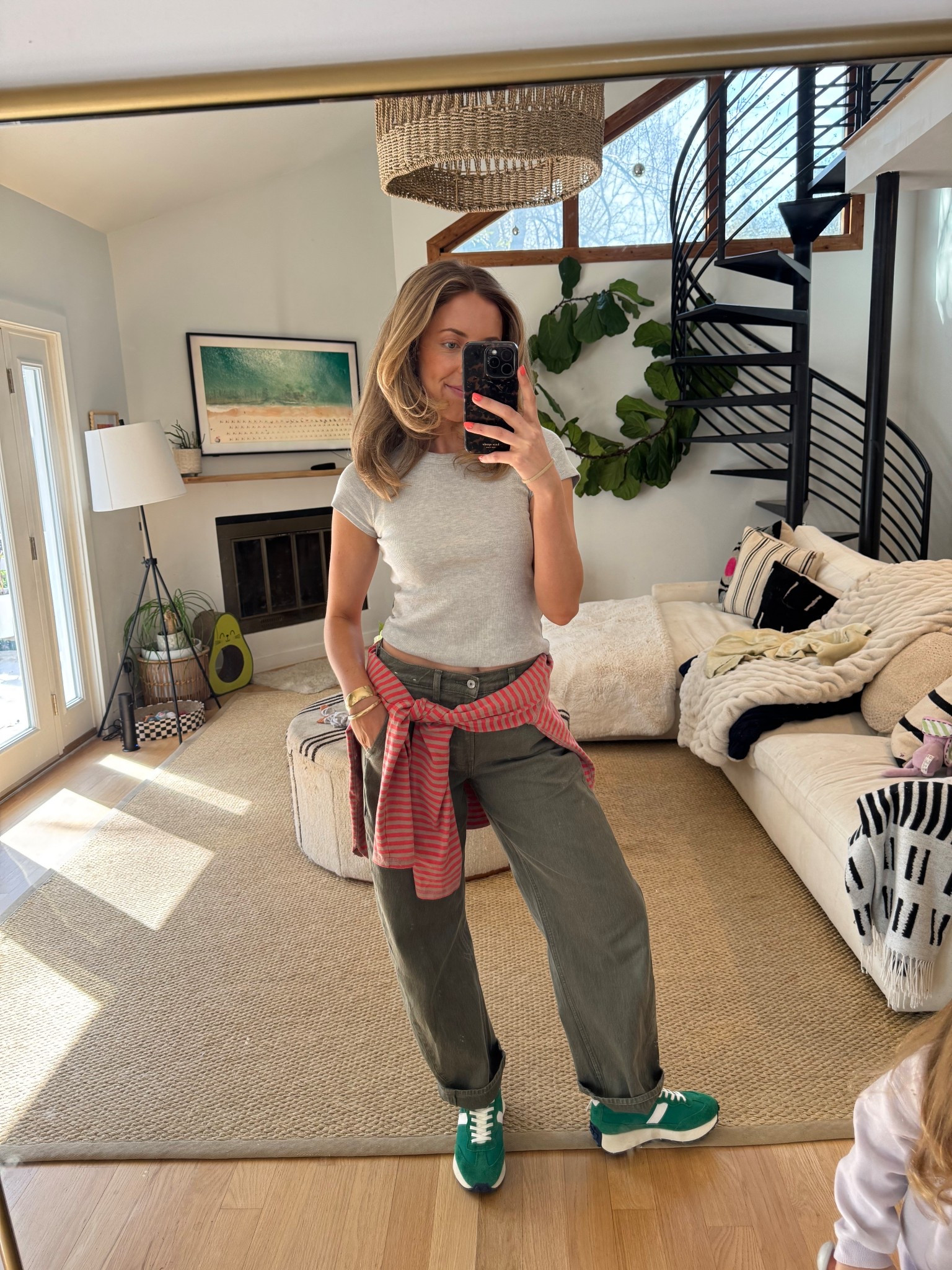 Size small tee, size 26 long pants 