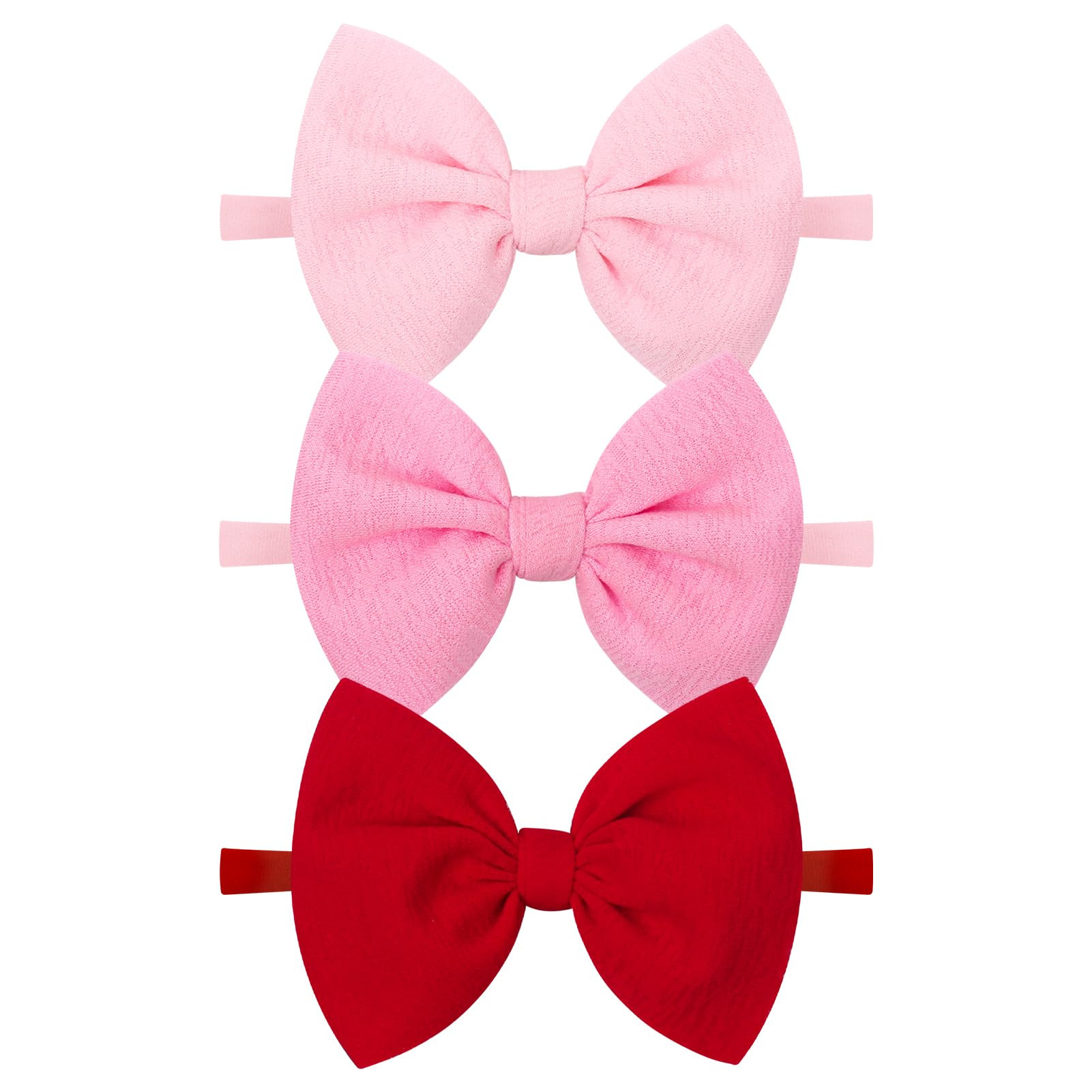 YanJie Valentines Bows for Girls - Red and Pink Headband Bows - Newborn Valentines Day Hair Acces... | Amazon (US)