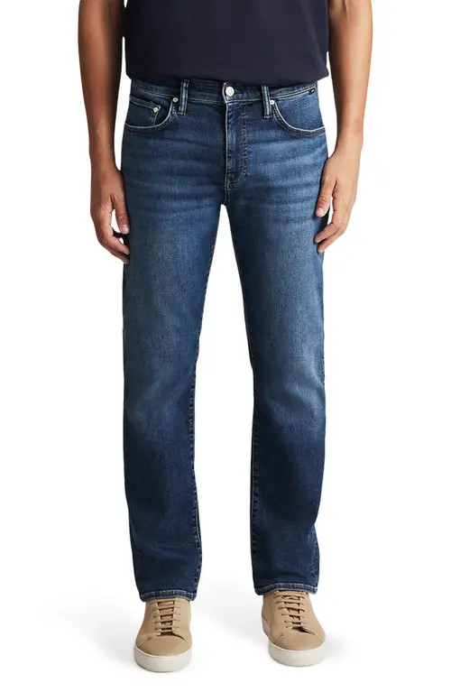 Mavi Jeans Zach Straight Leg Jeans in Deep Brushed Classic Vintage at Nordstrom, Size 35 X 32 | Nordstrom