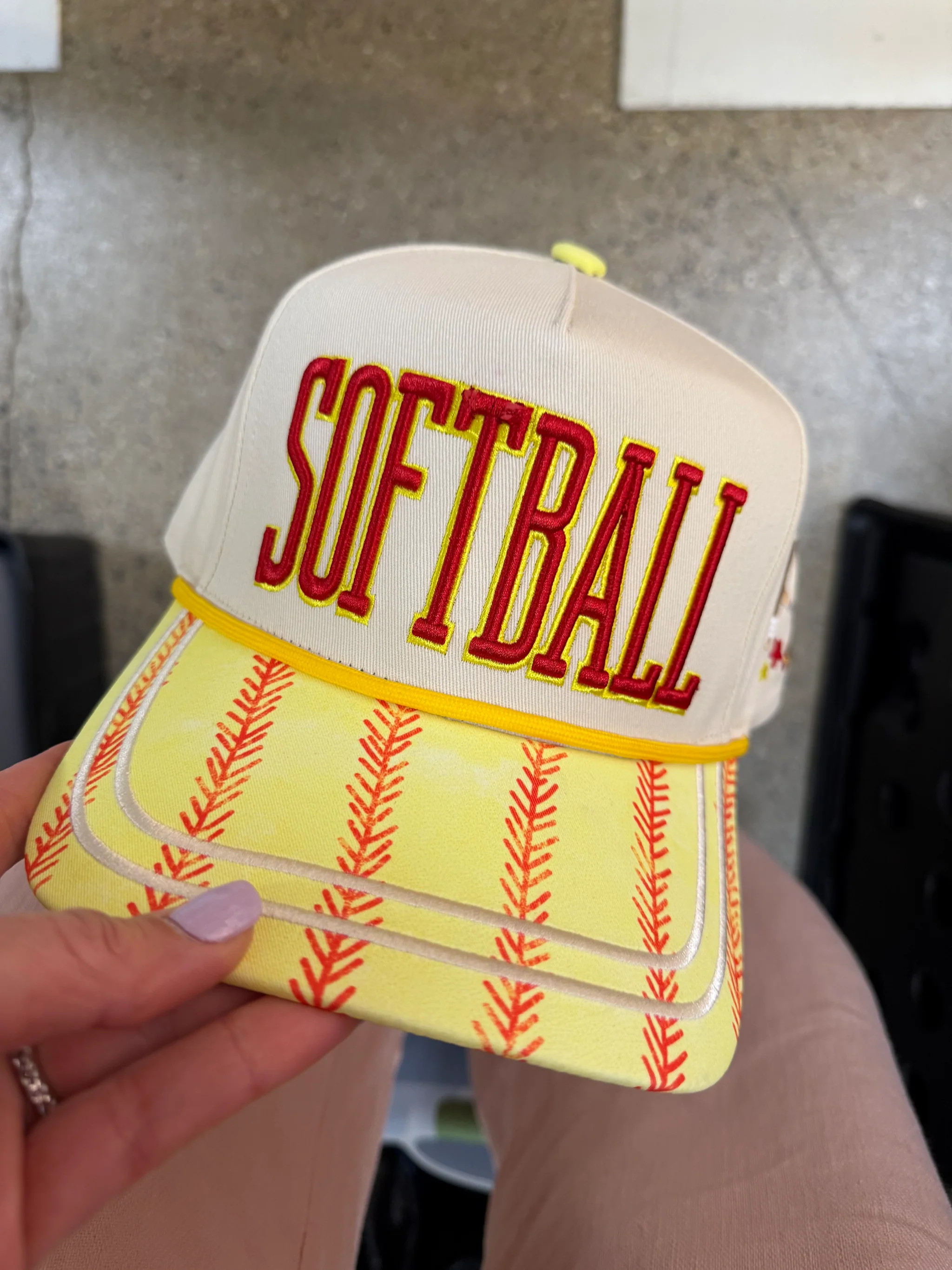 Softball Laces Hat- Pre Order | Poppy & Pine