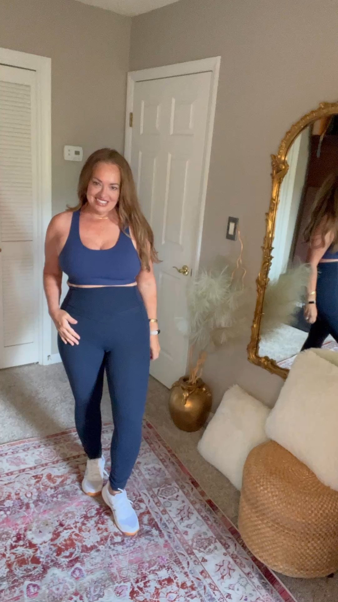 The best amazon leggings with butt lifting and tummy control. And matching sports bra.

#LTKActive #LTKOver40 #LTKMidsize