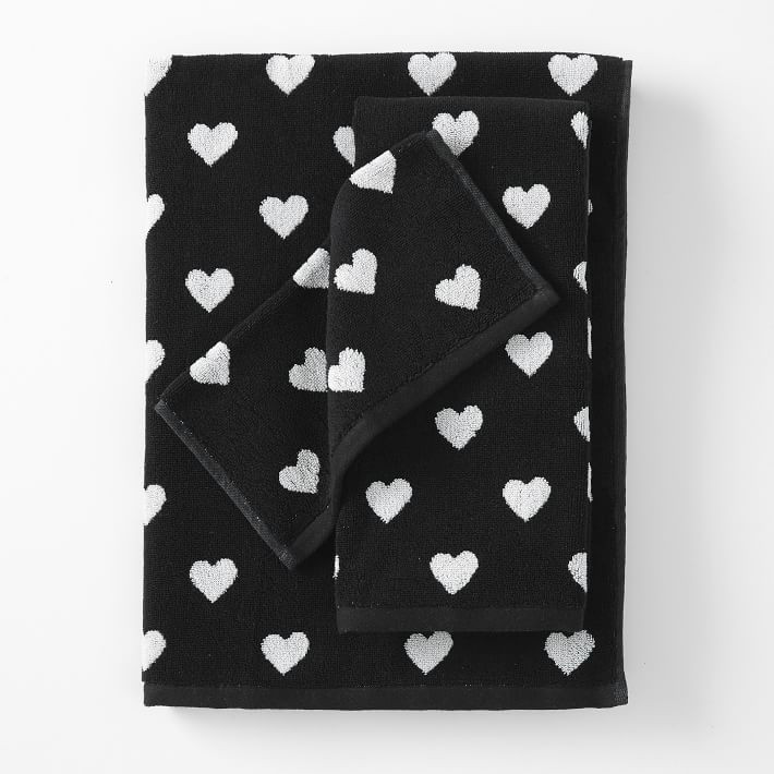 Emily & Meritt Heart Towels | Pottery Barn Teen