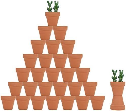 32pcs Small Mini Clay Pots, 2" Terracotta Pot Clay Ceramic Pottery Planter, Cactus Flower Nursery... | Amazon (US)
