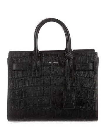 Saint Laurent Embossed Small Sac de Jour | The Real Real, Inc.