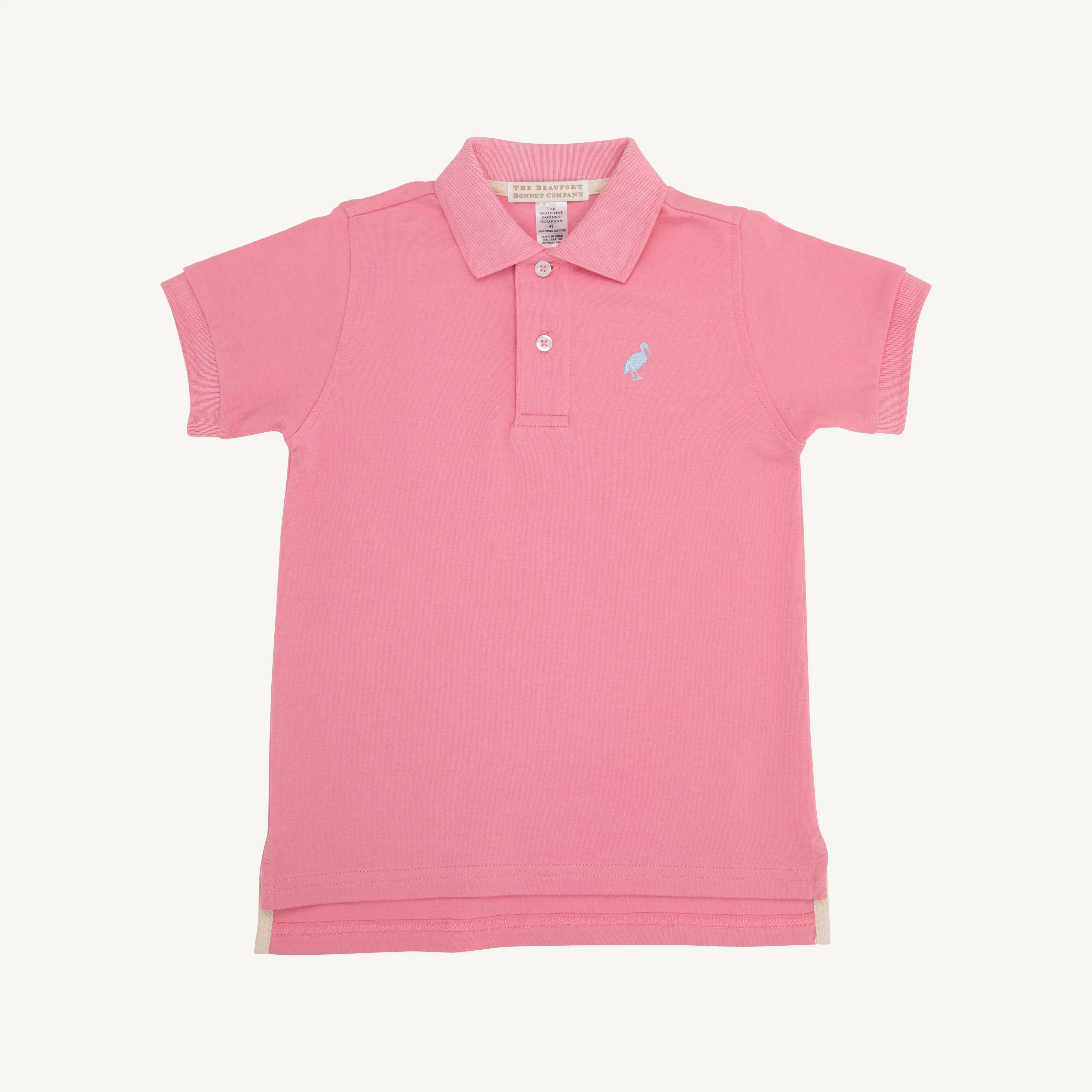 Prim & Proper Polo - Hamptons Hot Pink with Buckhead Blue Stork | The Beaufort Bonnet Company