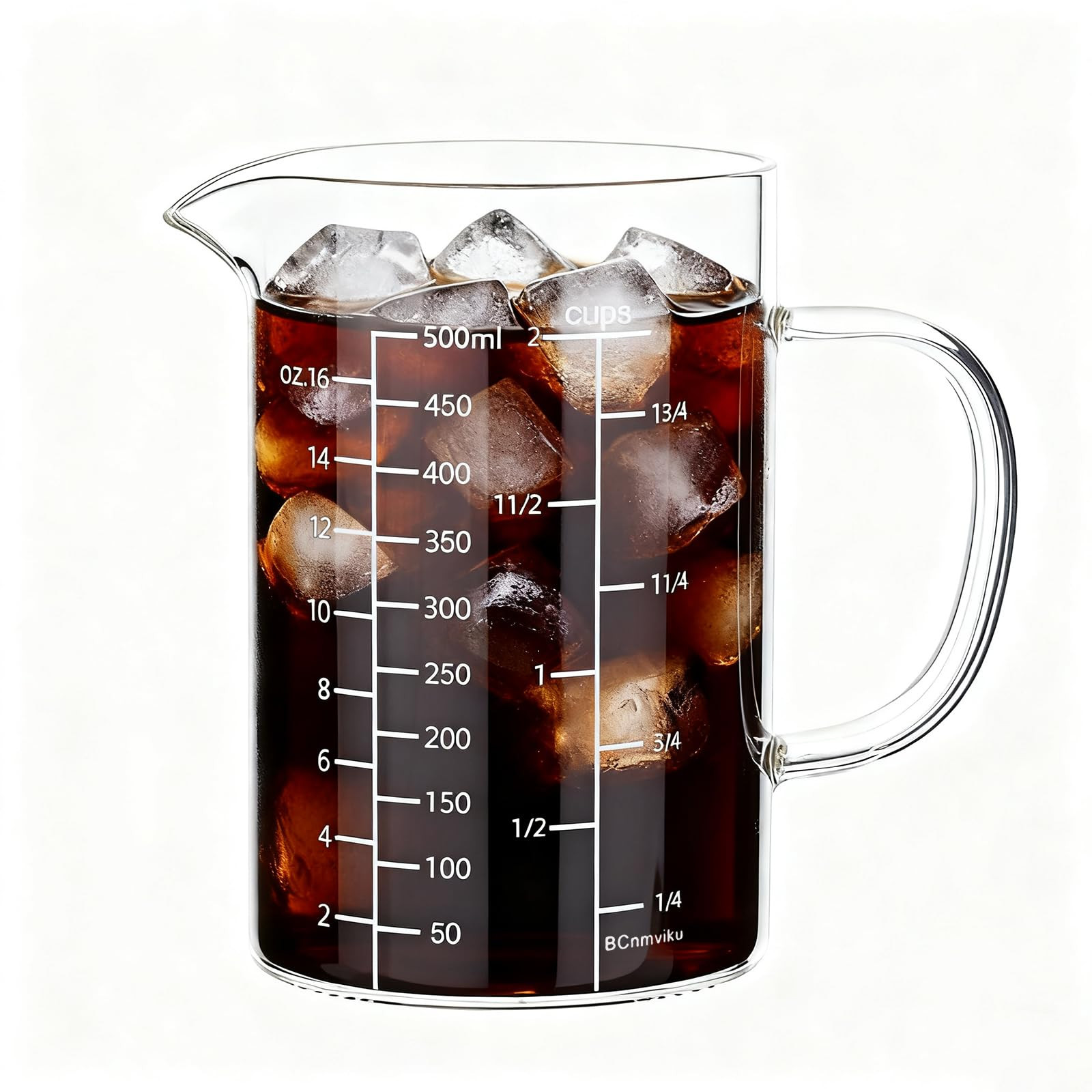 500ML Glass Measuring Cup with Handle, High Borosilicate Glass Three Scales (OZ, Cup, ML/CC) Easy... | Amazon (CA)