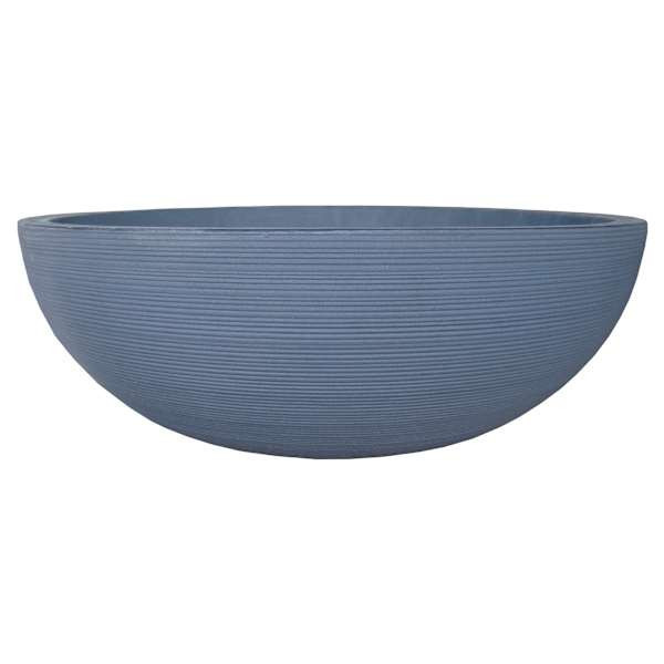 Japi Linea Charcoal Low Bowl Outdoor Planter At Home, Black, Pe | At Home