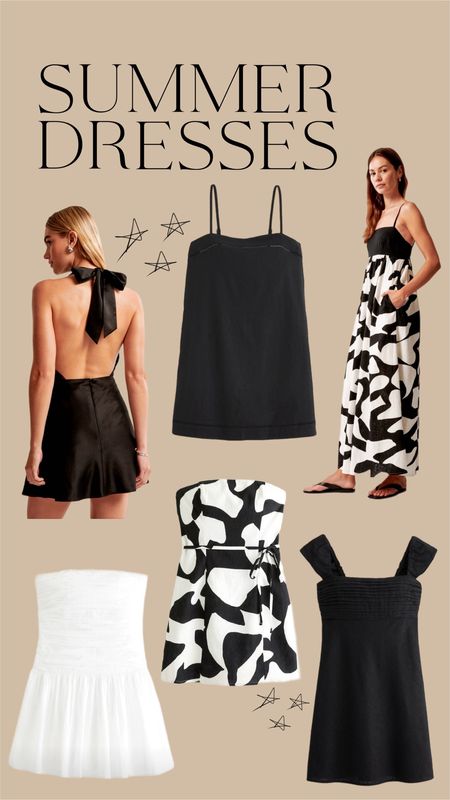 Black & White casual + cute summer dresses / little black dress / @abercrombie

#LTKStyleTip #LTKSeasonal #LTKFindsUnder100