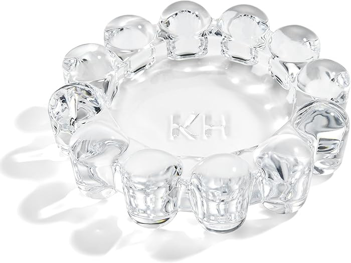 khtumeware Chic Clear Bubble Glass Candle Dish – Modern Clear Glass Candle Holder for Tealights... | Amazon (US)