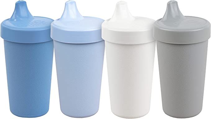Re Play 4pk - 10 oz. No Spill Sippy Cups for Baby, Toddler, and Child Feeding in Denim, Ice Blue,... | Amazon (US)