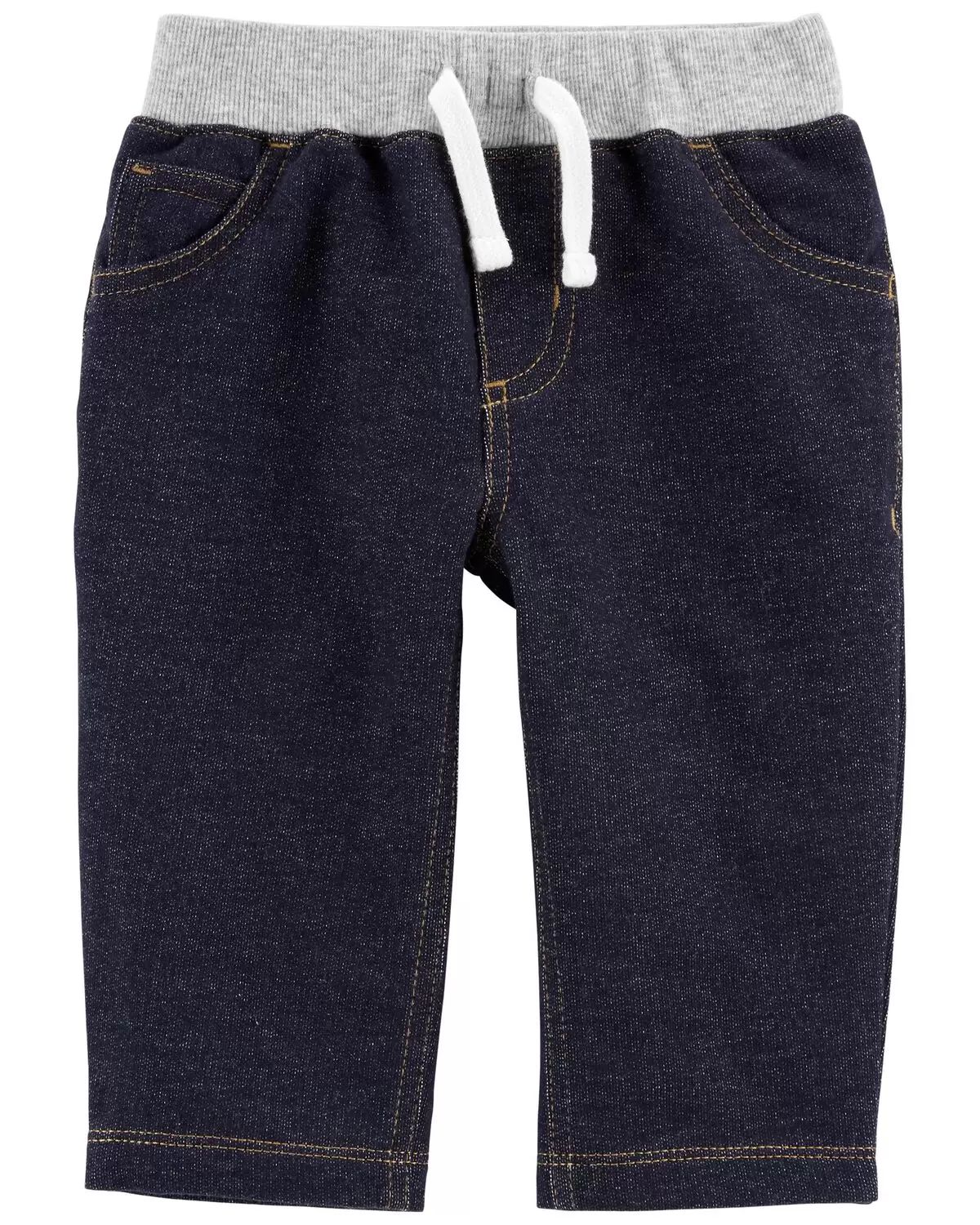 Navy Baby Pull-On Knit Denim Pants | carters.com | Carter's