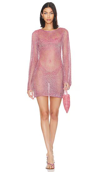 Gaia Mini Dress in Pink Metallic | Revolve Clothing (Global)