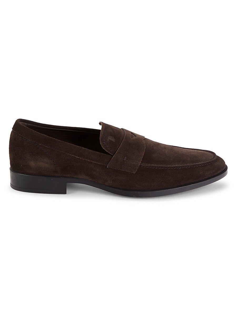 Tod's Men's Suede Penny Loafers - Brown - Size 13 UK (14 US) | Saks Fifth Avenue OFF 5TH