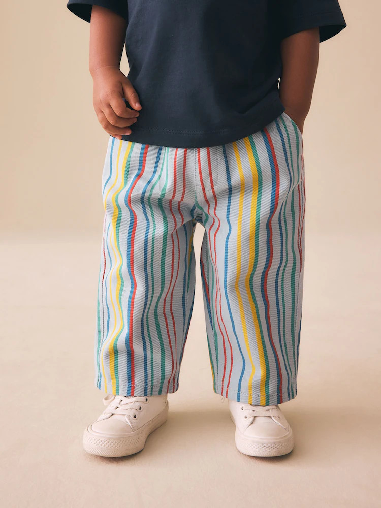 Multi Stripe Pull On Wide Trousers (3mths-7yrs) | Next US