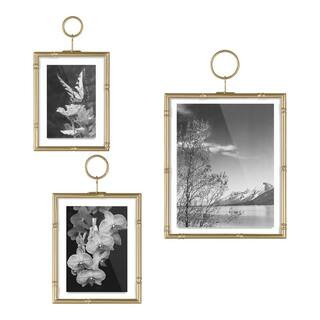Home Decorators Collection Traditional Gold Bamboo Assorted Picture Frames (Set of 3) 99TX1121P3H... | The Home Depot