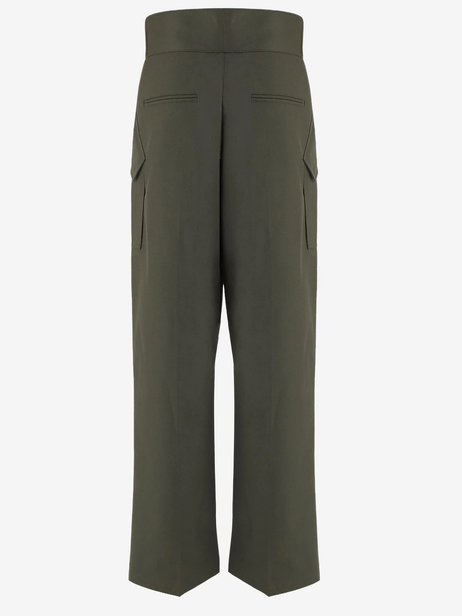 The Frankie Shop Cotton Trousers — Green | Italist Inc.