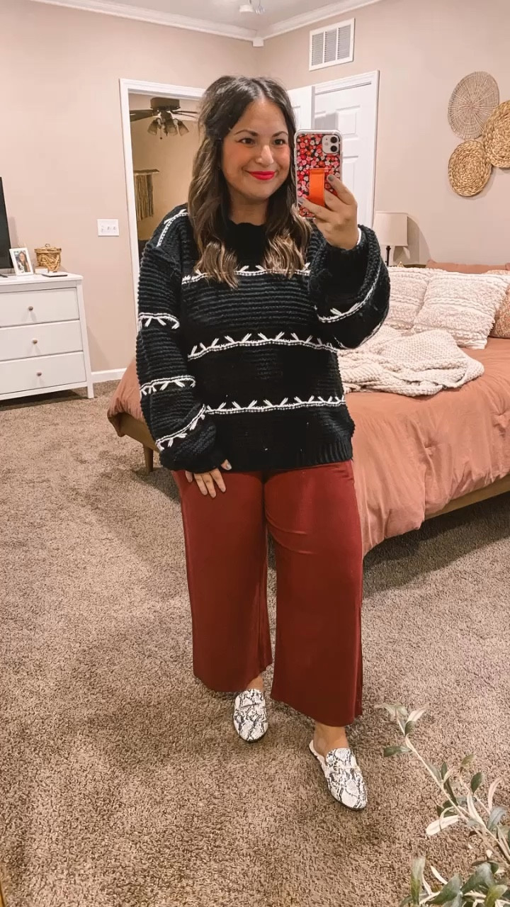 Head to toe Amazon & it’s all on sale!
mules: fit true to size // wearing a 5
pants: fit a tad slim around hips // wearing a large
sweater: fits true to size // wearing a large

#LTKSaleAlert #LTKStyleTip #LTKFindsUnder50