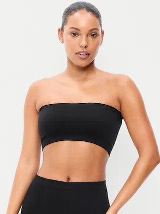 Seamless Ribbed Longline Bandeau | Old Navy (US)