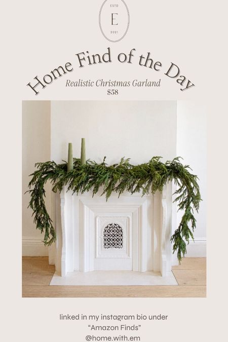 Get artificial pine greenery garlands at Afloral, like this lush green Norfolk pine garland that is natural touch and so realistic. The perfect holiday greens you need this winter season! This would beautiful styled on your fireplace mantle for Christmas or drapes on your stairs!

#LTKHoliday #LTKhome #LTKSeasonal