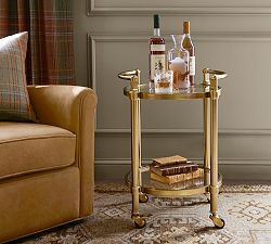 Everson Round Metal Bar Cart (20") | Pottery Barn (US)