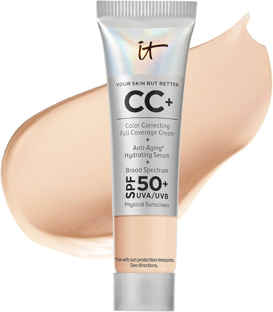 IT Cosmetics Your Skin But Better CC+ Cream Travel Size - Color Correcting Cream, Full-Coverage F... | Amazon (US)