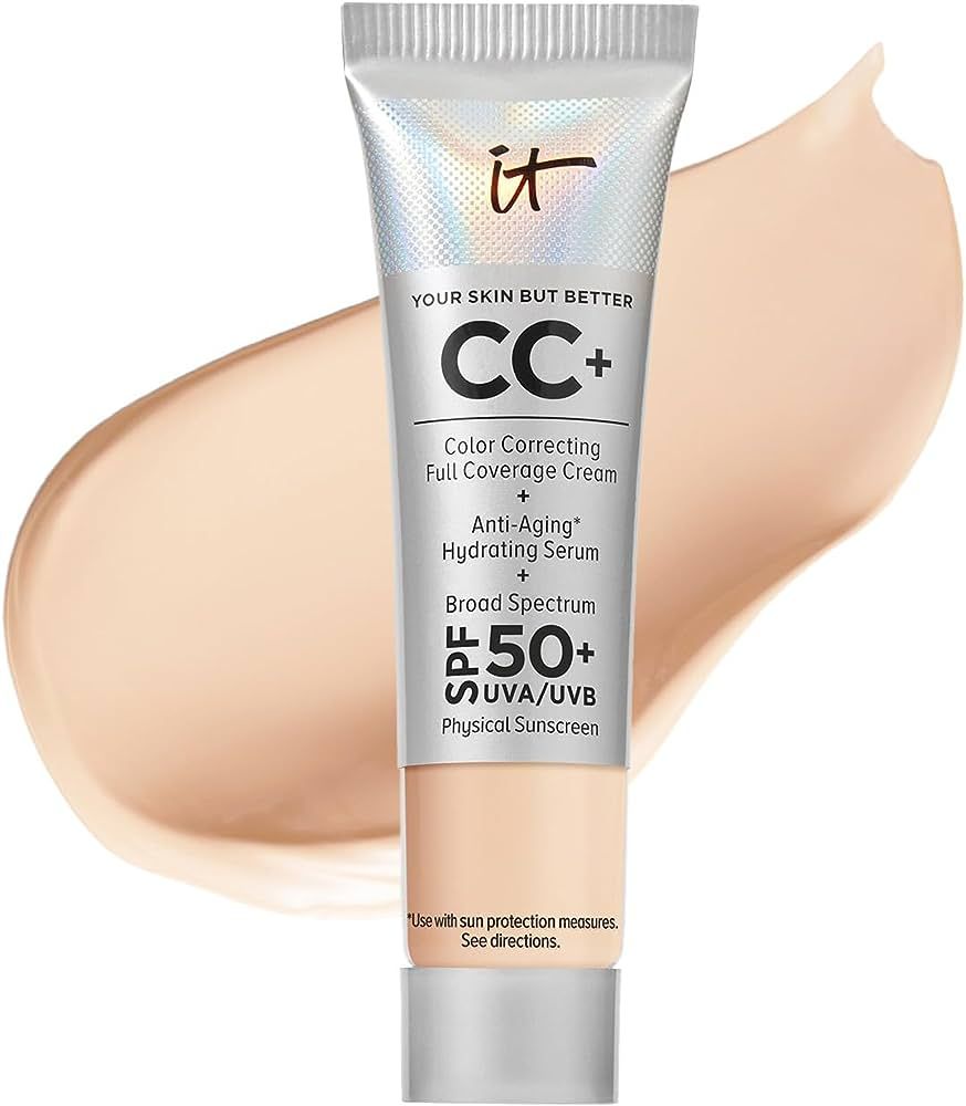 IT Cosmetics Your Skin But Better CC+ Cream Travel Size - Color Correcting Cream, Full-Coverage F... | Amazon (US)