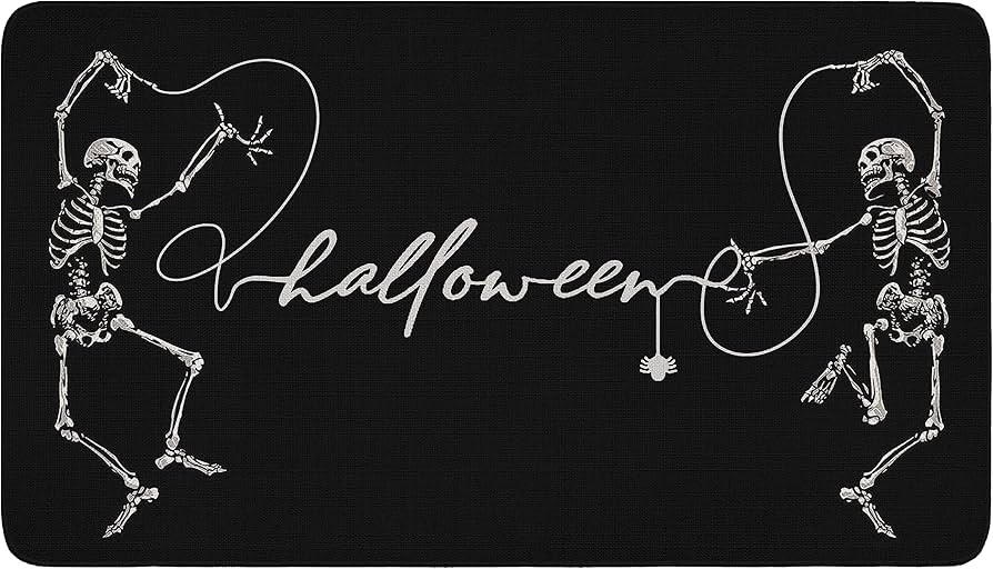 Halloween Door Mat Skull Doormat Halloween Skull Welcome Door Mat Indoor Outdoor Mat Non Slip Hal... | Amazon (US)