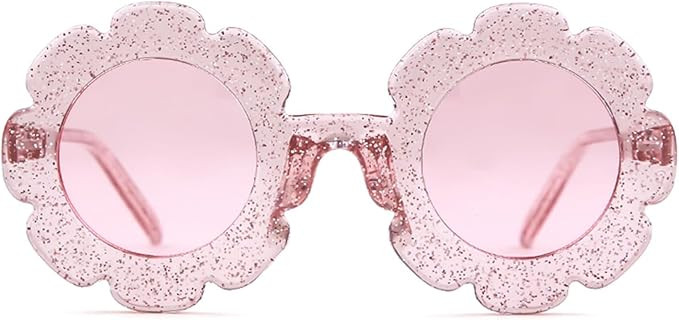 ADE WU Sunglasses for Kids Round Flower Cute Glasses UV 400 Protection Children Girl Boy Gifts | Amazon (US)