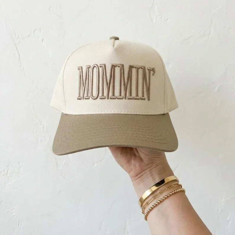 Mommin Hat Embroidered Mama Hat, Neutral Mom Hat, Trendy Mom Cap, Everyday Hat, Gift for Mom, Cas... | Etsy (US)