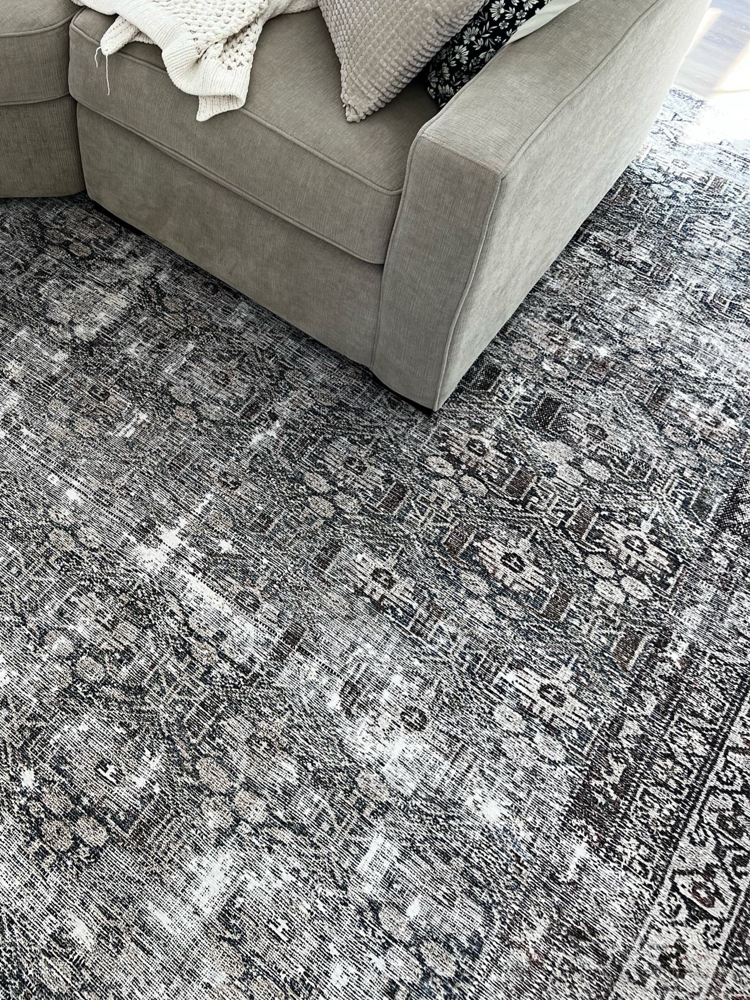 Close up of new living room rug- it’s a loloi rug- the Georgie in moss / bark! 

#LTKstyletip #LTKhome